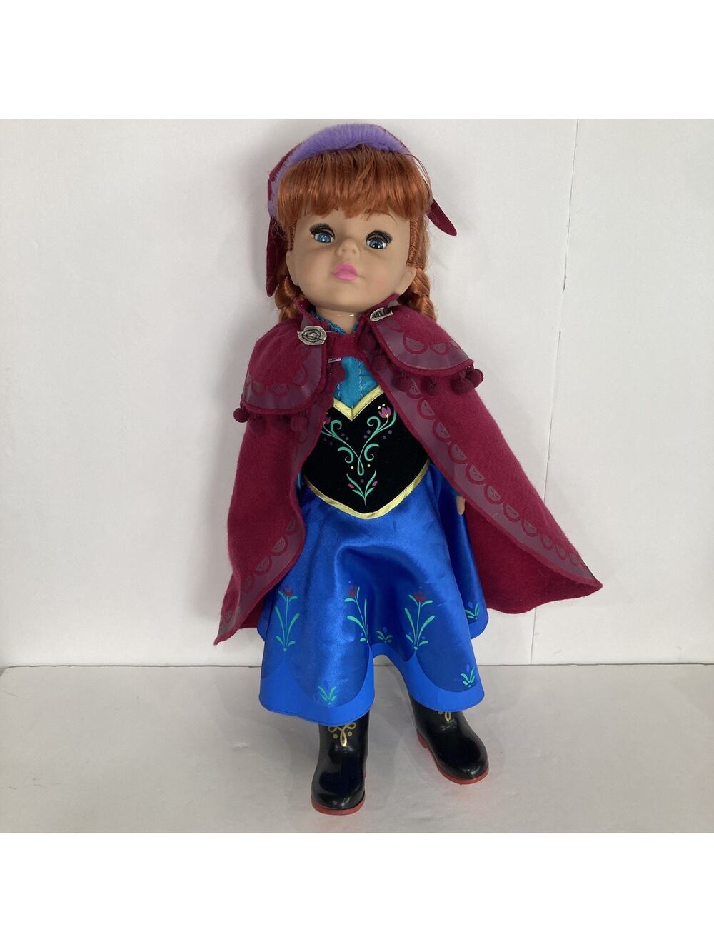Madame Alexander Disney Frozen Princess Anna 18” Vinyl Doll Red Hair Blue Dress
